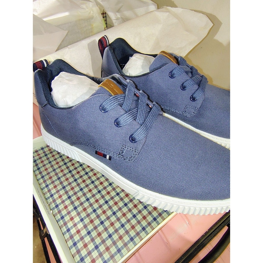 Ben Sherman Marcus Oxford II Blue Canvas Lace-Up Sneakers Men's US 8 M